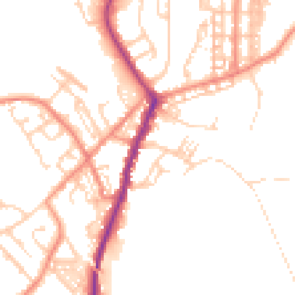 Daytime road noise heatmap for DN5 0DJ