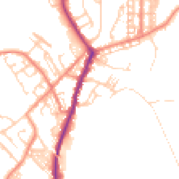 Daytime road noise heatmap for DN5 0DL
