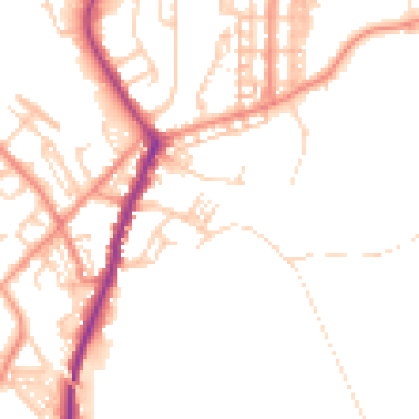 Daytime road noise heatmap for DN5 0DQ