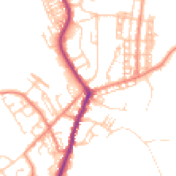Daytime road noise heatmap for DN5 0EA