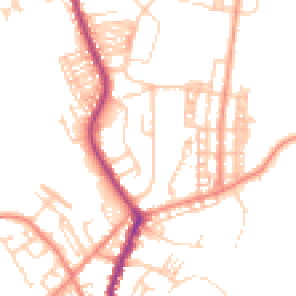 Daytime road noise heatmap for DN5 0ED