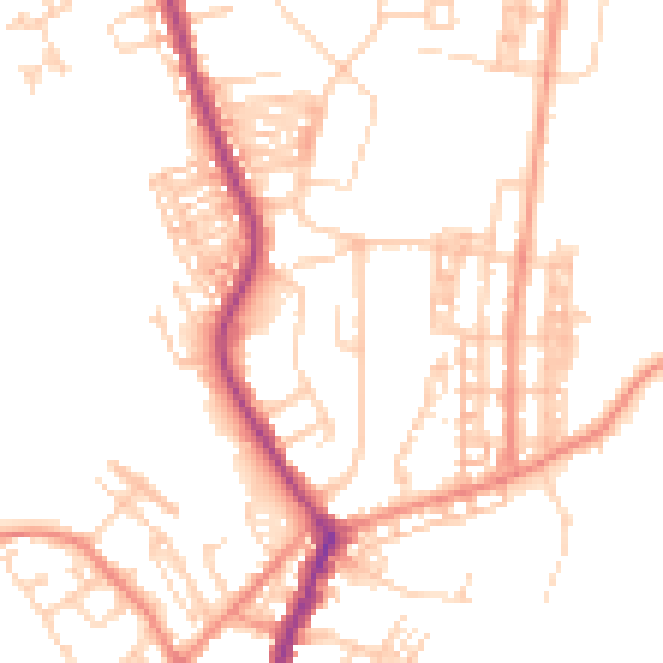 Daytime road noise heatmap for DN5 0EE