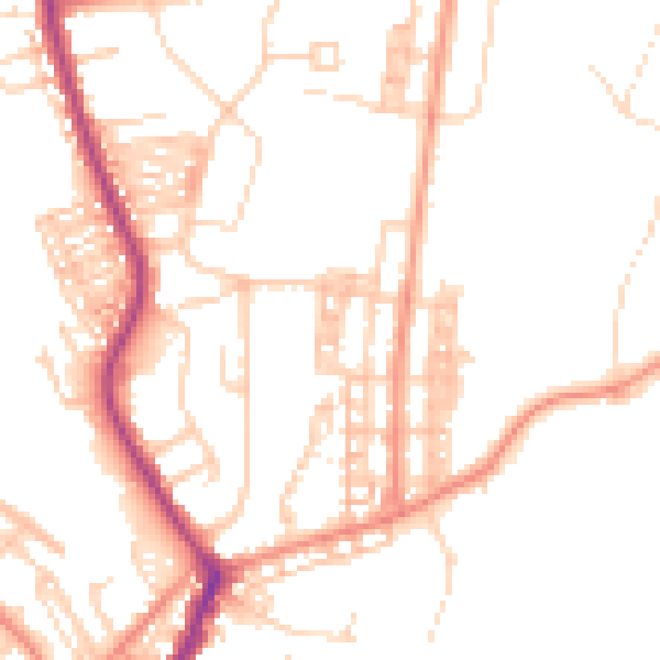 Daytime road noise heatmap for DN5 0NX