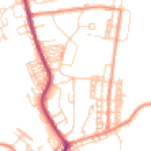 Daytime road noise heatmap for DN5 0PA