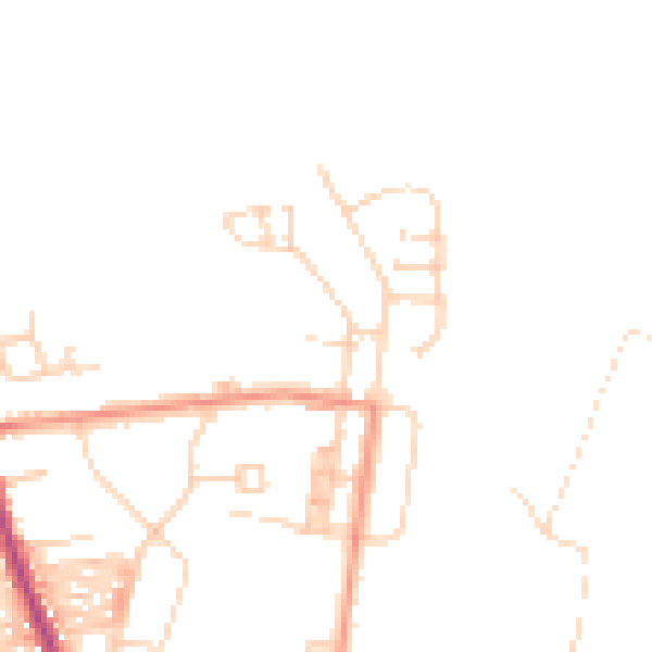 Daytime road noise heatmap for DN5 0PU