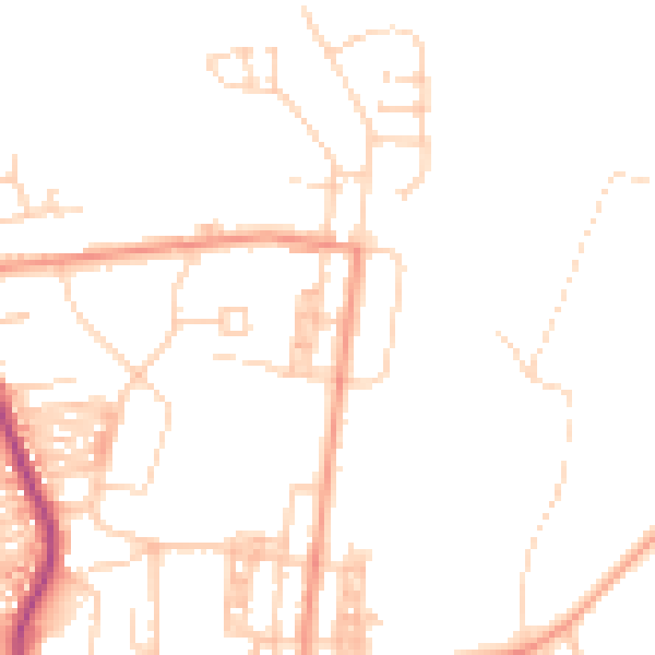 Daytime road noise heatmap for DN5 0PW