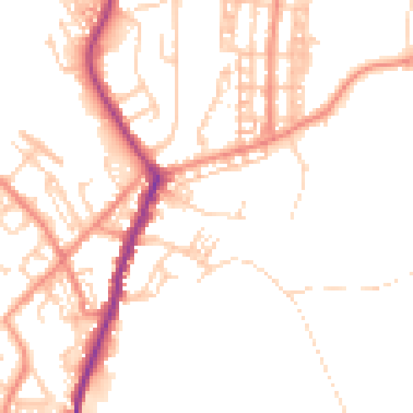 Daytime road noise heatmap for DN5 0RP