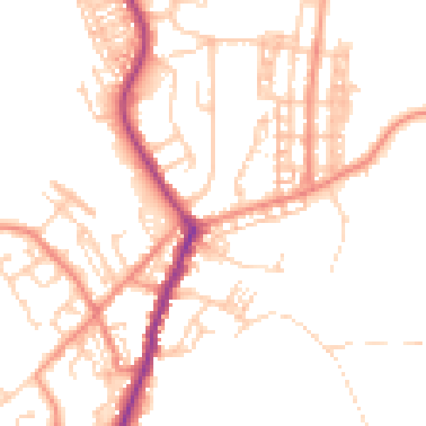 Daytime road noise heatmap for DN5 0RS
