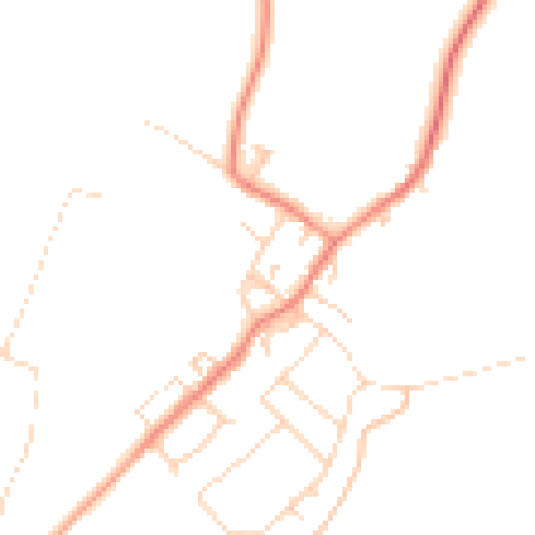 Daytime road noise heatmap for DN5 0RW