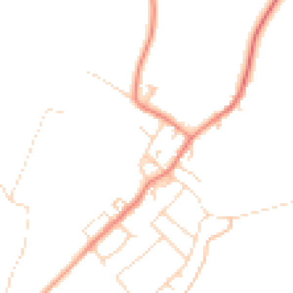 Daytime road noise heatmap for DN5 0SF