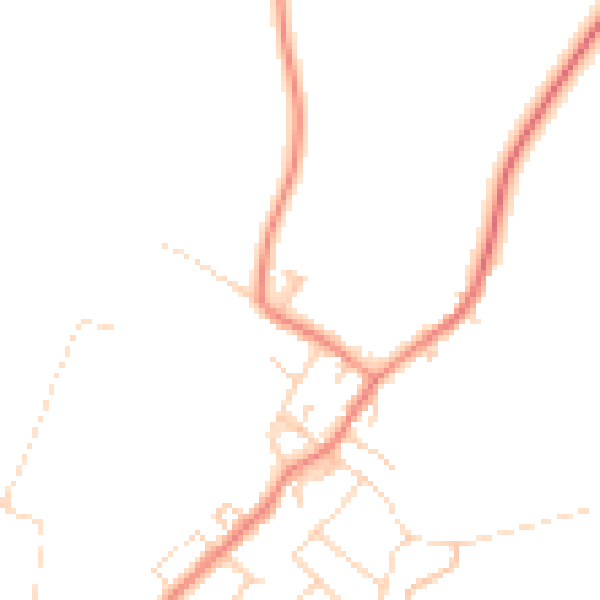 Daytime road noise heatmap for DN5 0SH