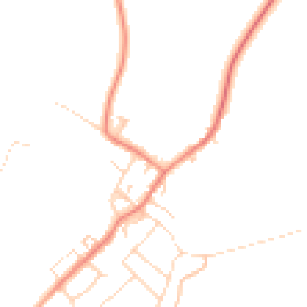 Daytime road noise heatmap for DN5 0SQ