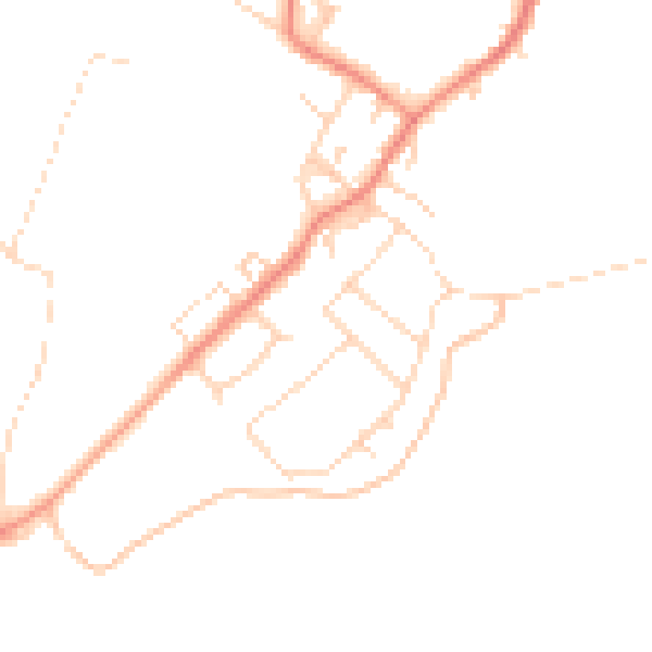 Daytime road noise heatmap for DN5 0TE