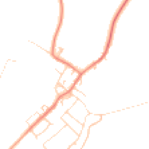 Daytime road noise heatmap for DN5 0TJ