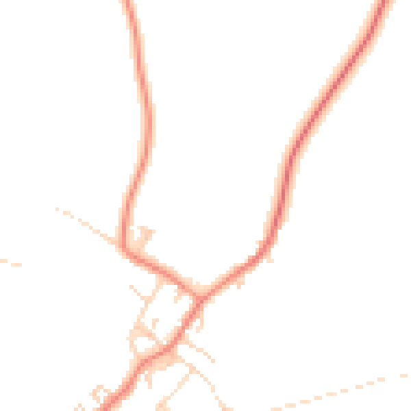 Daytime road noise heatmap for DN5 0TW