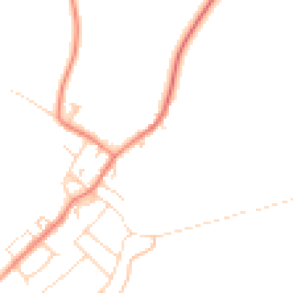 Daytime road noise heatmap for DN5 0TZ
