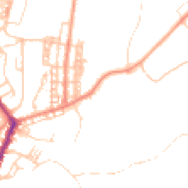 Daytime road noise heatmap for DN5 0UT