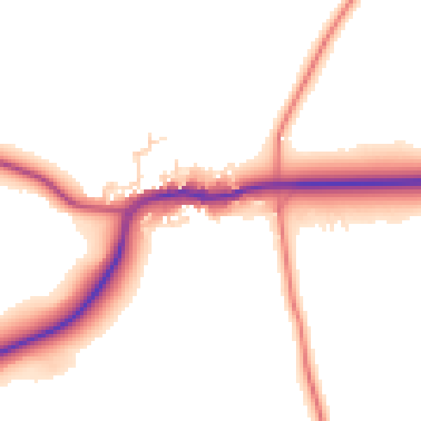 Daytime road noise heatmap for DN5 7BA