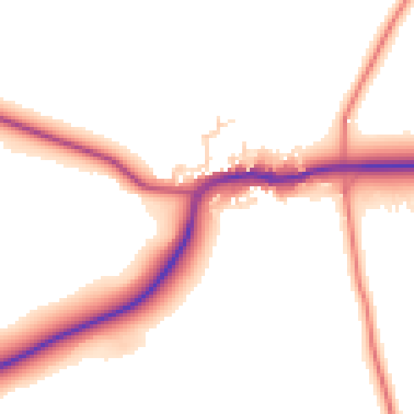 Daytime road noise heatmap for DN5 7BD