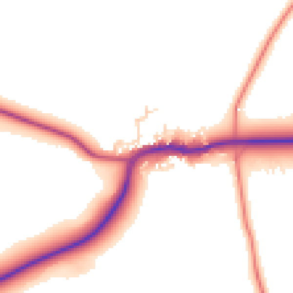 Daytime road noise heatmap for DN5 7BG