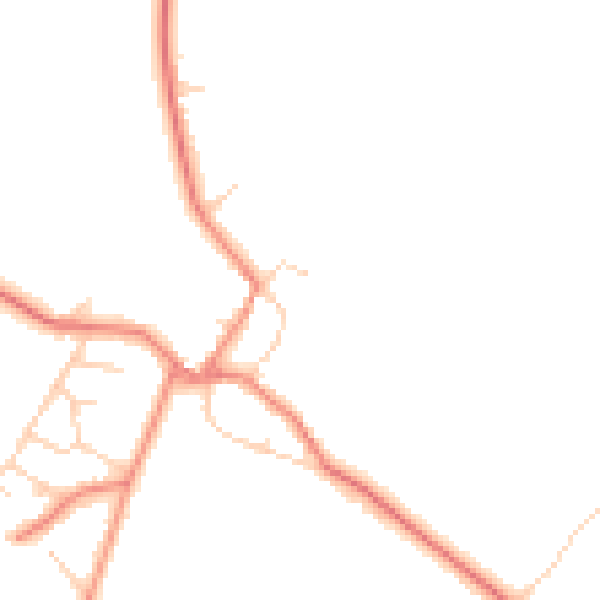 Daytime road noise heatmap for DN5 7DS