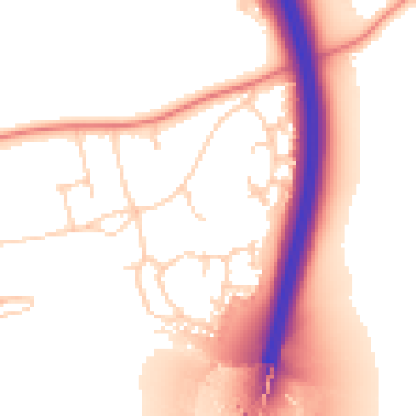 Daytime road noise heatmap for DN5 7DZ
