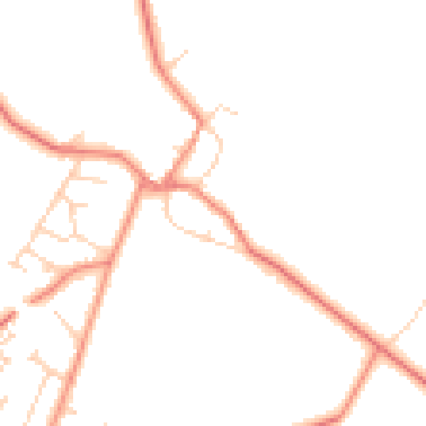 Daytime road noise heatmap for DN5 7EG