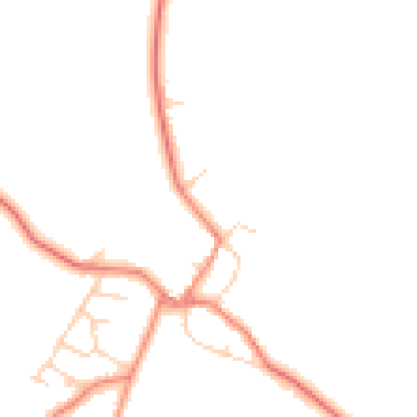 Daytime road noise heatmap for DN5 7EH