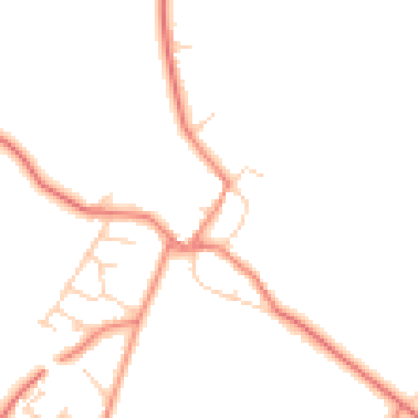 Daytime road noise heatmap for DN5 7EP