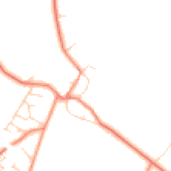 Daytime road noise heatmap for DN5 7EQ