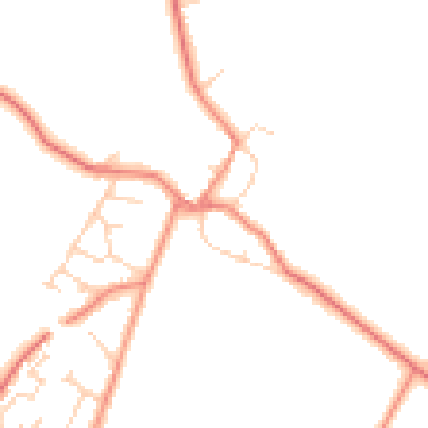 Daytime road noise heatmap for DN5 7ES