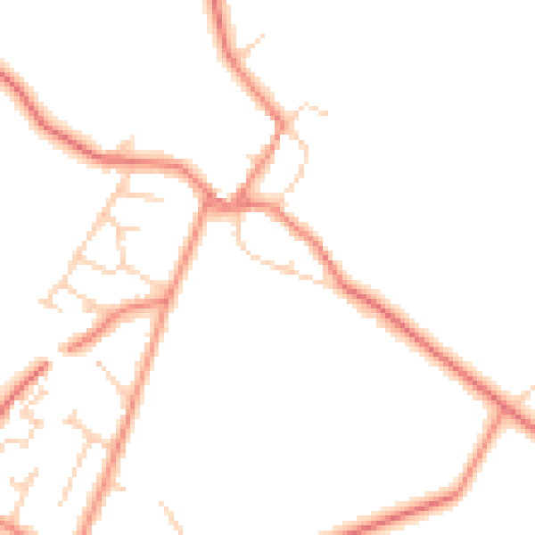 Daytime road noise heatmap for DN5 7ET