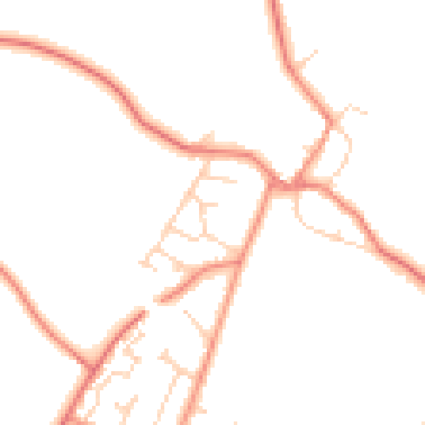 Daytime road noise heatmap for DN5 7EY