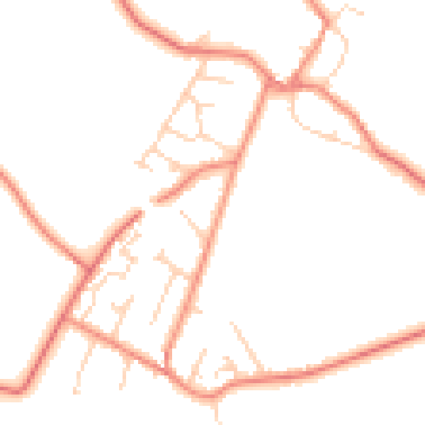 Daytime road noise heatmap for DN5 7EZ