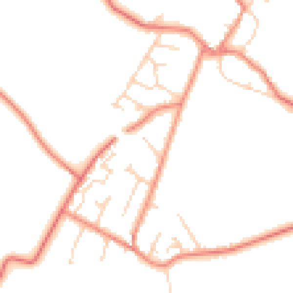 Daytime road noise heatmap for DN5 7HA