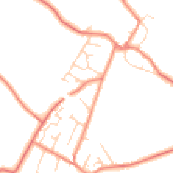 Daytime road noise heatmap for DN5 7HB