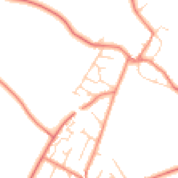 Daytime road noise heatmap for DN5 7HD