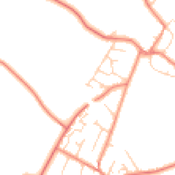 Daytime road noise heatmap for DN5 7HE