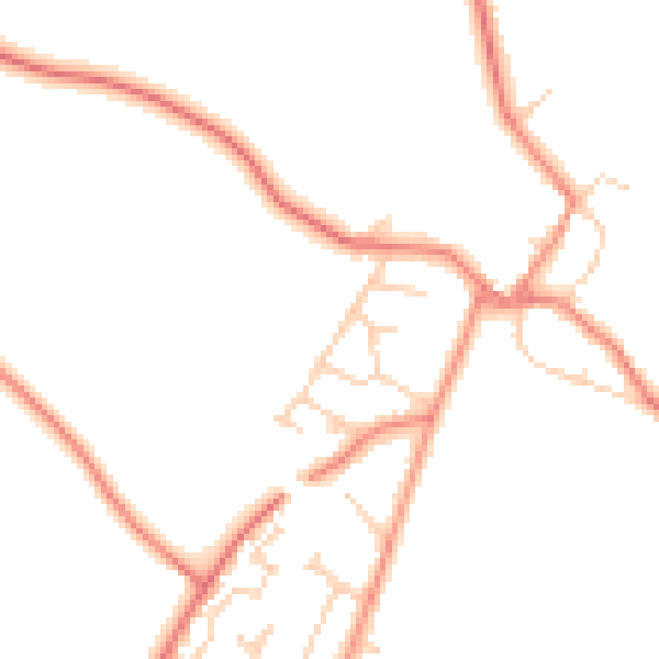 Daytime road noise heatmap for DN5 7HH