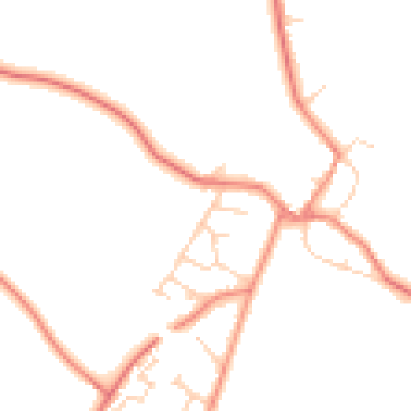 Daytime road noise heatmap for DN5 7HJ