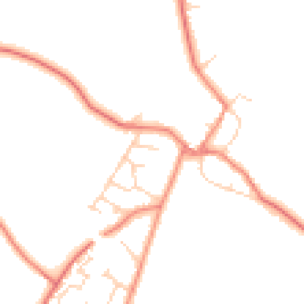Daytime road noise heatmap for DN5 7HL
