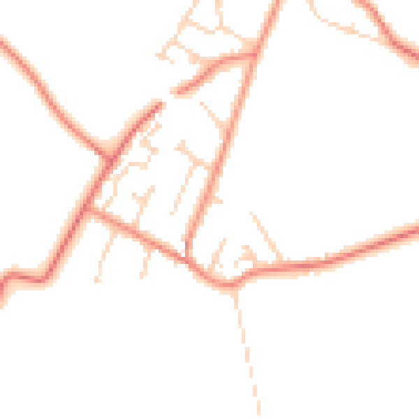 Daytime road noise heatmap for DN5 7HZ