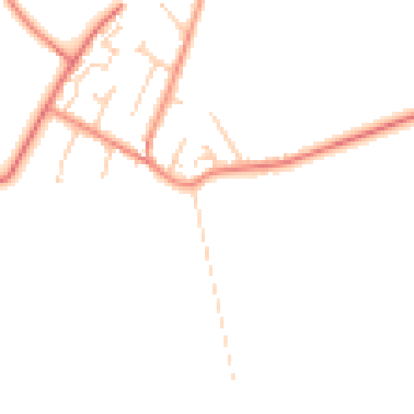 Daytime road noise heatmap for DN5 7JE