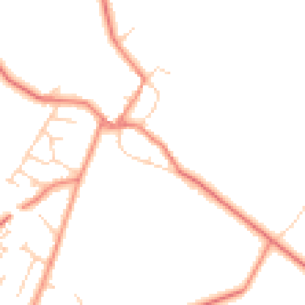 Daytime road noise heatmap for DN5 7JN