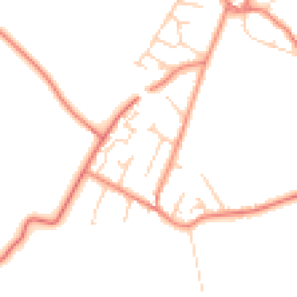 Daytime road noise heatmap for DN5 7JP