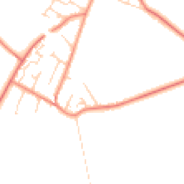 Daytime road noise heatmap for DN5 7JW