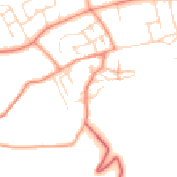 Daytime road noise heatmap for DN5 7LU