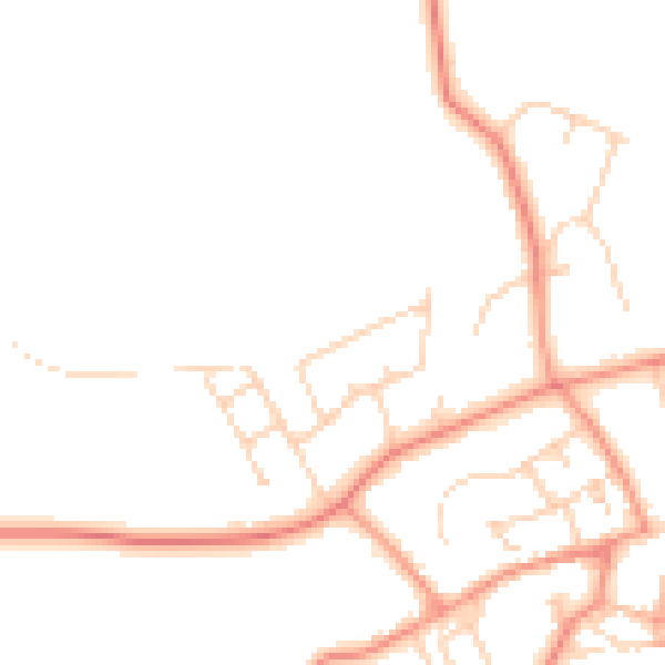 Daytime road noise heatmap for DN5 7PR