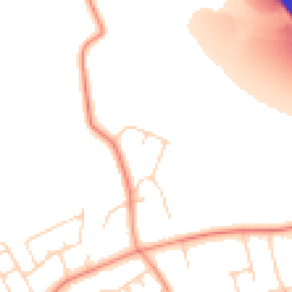 Daytime road noise heatmap for DN5 7QJ