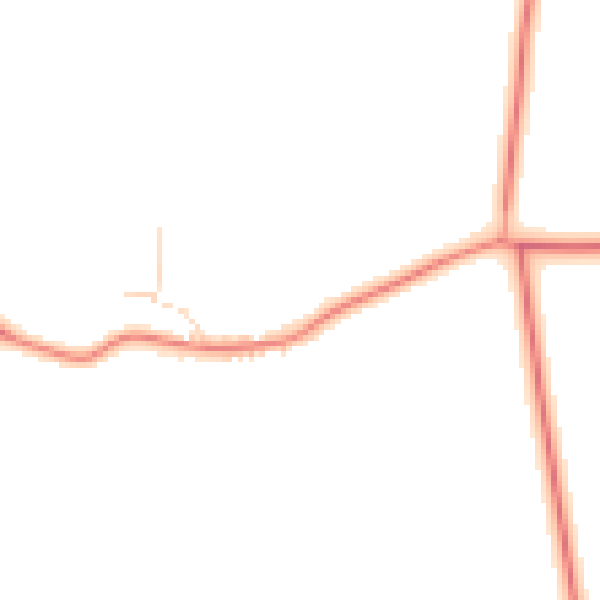 Daytime road noise heatmap for DN5 7SU